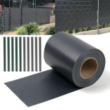 PVC Strip Tarpaulin Screen with 2D Welded Double Wire Fence Panels for Germany Poland Europe market